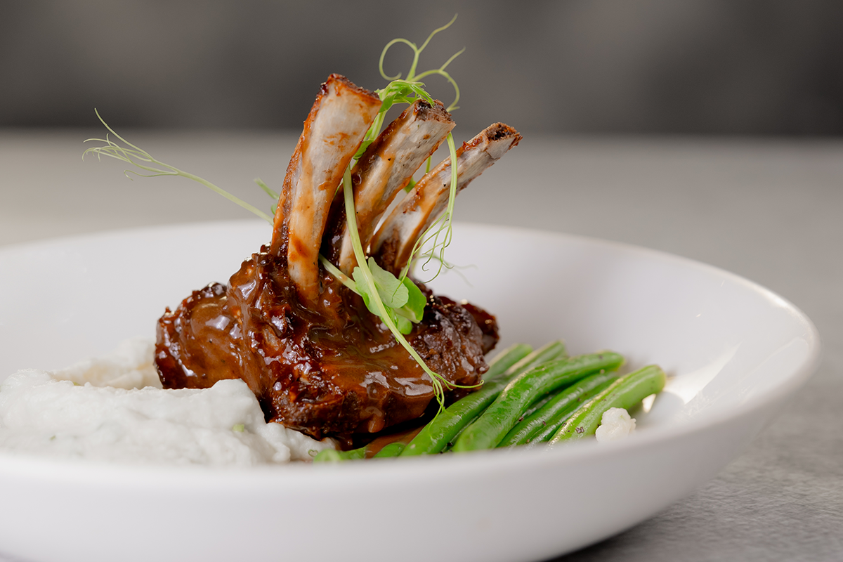 Lamb chops in whiskey glaze at Boujee House Park Street Kolkata